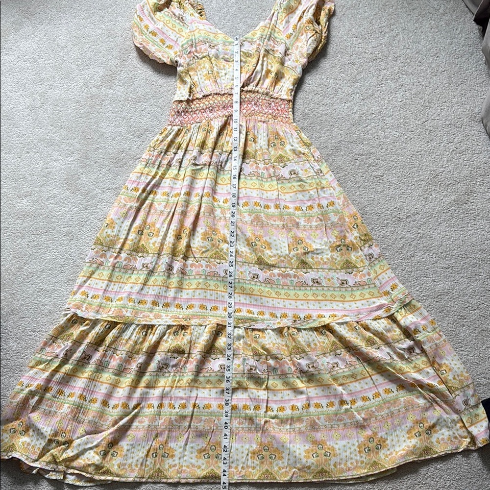 Floral Bohemian A-Line Maxi Dress w/ pockets - Picture 4 of 9